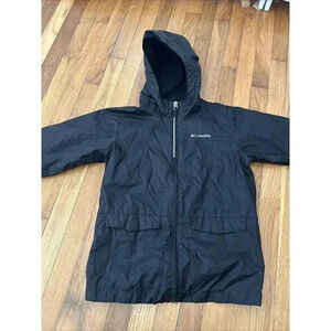 Columbia Hooded Zip Up Fleece Lined Jacket, Kids Black Size L